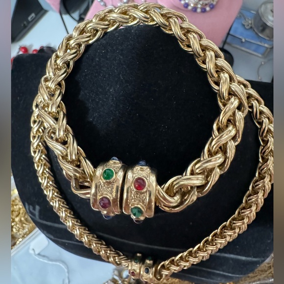 SOLD Stocko Chunky Chain Short Necklace & Bracelet Matching Set - Picture 4 of 7